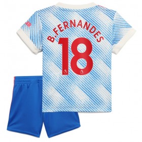 Fußballtrikots Manchester United Bruno Fernandes 18 Kinder 2021-2022 Kurzarm Auswärts-trikot kaufen 